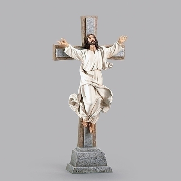 Risen Christ Crucifix Cross Statue